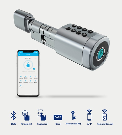 قفل ذكي - ابواب ألمونيوم مع التركيب