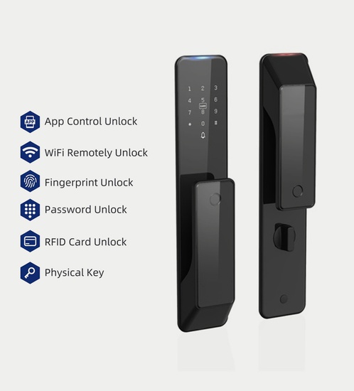 القفل الذكي  للأبواب الخشب والألمنيوم والحديد