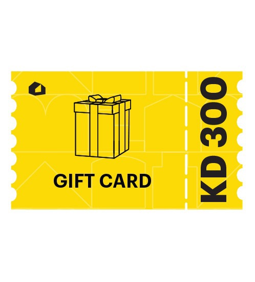 كرت هدية بقيمة 300 د.ك