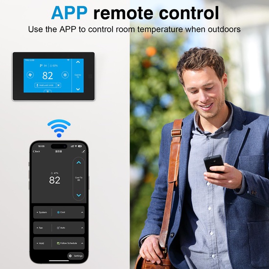 ثرموستات ذكي للتكيف المركزي - شامل التركيب