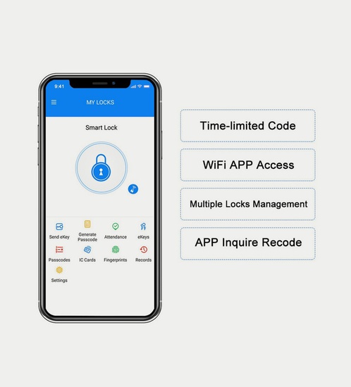 قفل ذكي - ابواب ألمونيوم مع التركيب